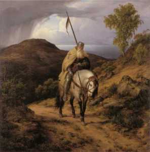 Carl Friedrich Lessing, Heimkehrender Kreuzritter [Returning Crusader], 1835